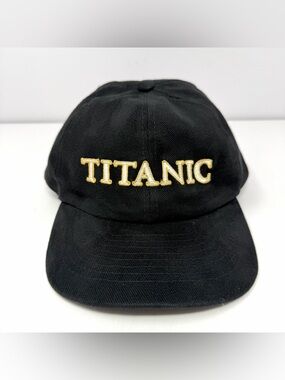 Vintage Titanic Movie Promo Hat Snapback Cap Black Embroidered Font 90s MOHRs
